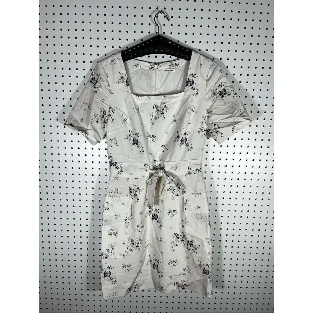 Club Monaco square neckline denim dress